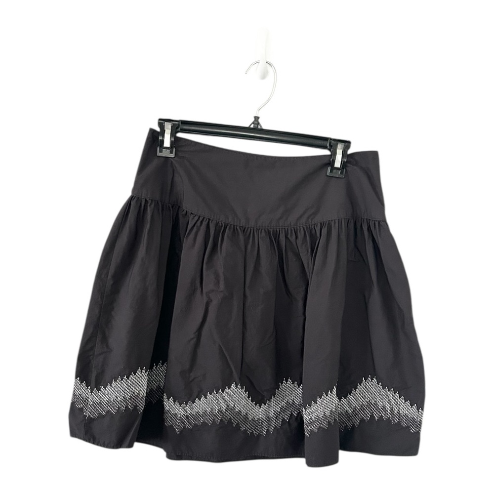 GAP Slate Gray/Black with silver designs high-waisted skirt